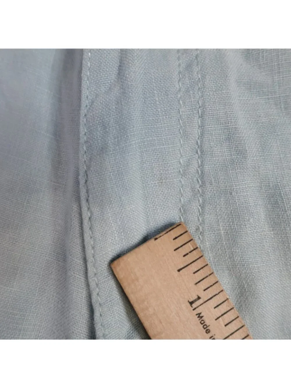 Onia Mens Shorts 38 Blue Solid 100% Linen Zip Fly 9.5